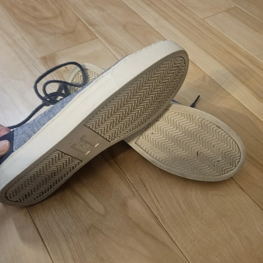 TOMS Sneakers LENOX Navy Canvas Sneakers Womens 8, EUC - Picture 5 of 7